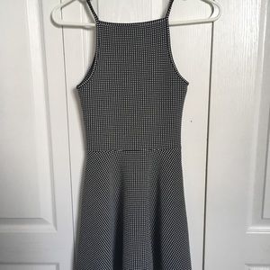 Black polka dot dress